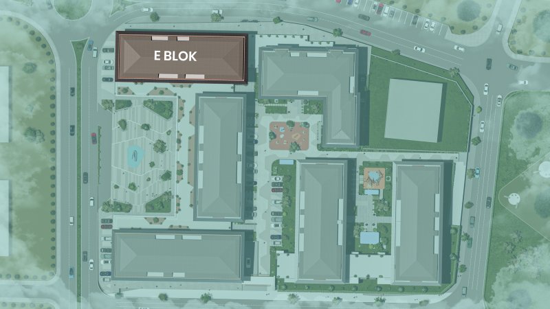 E blok planı