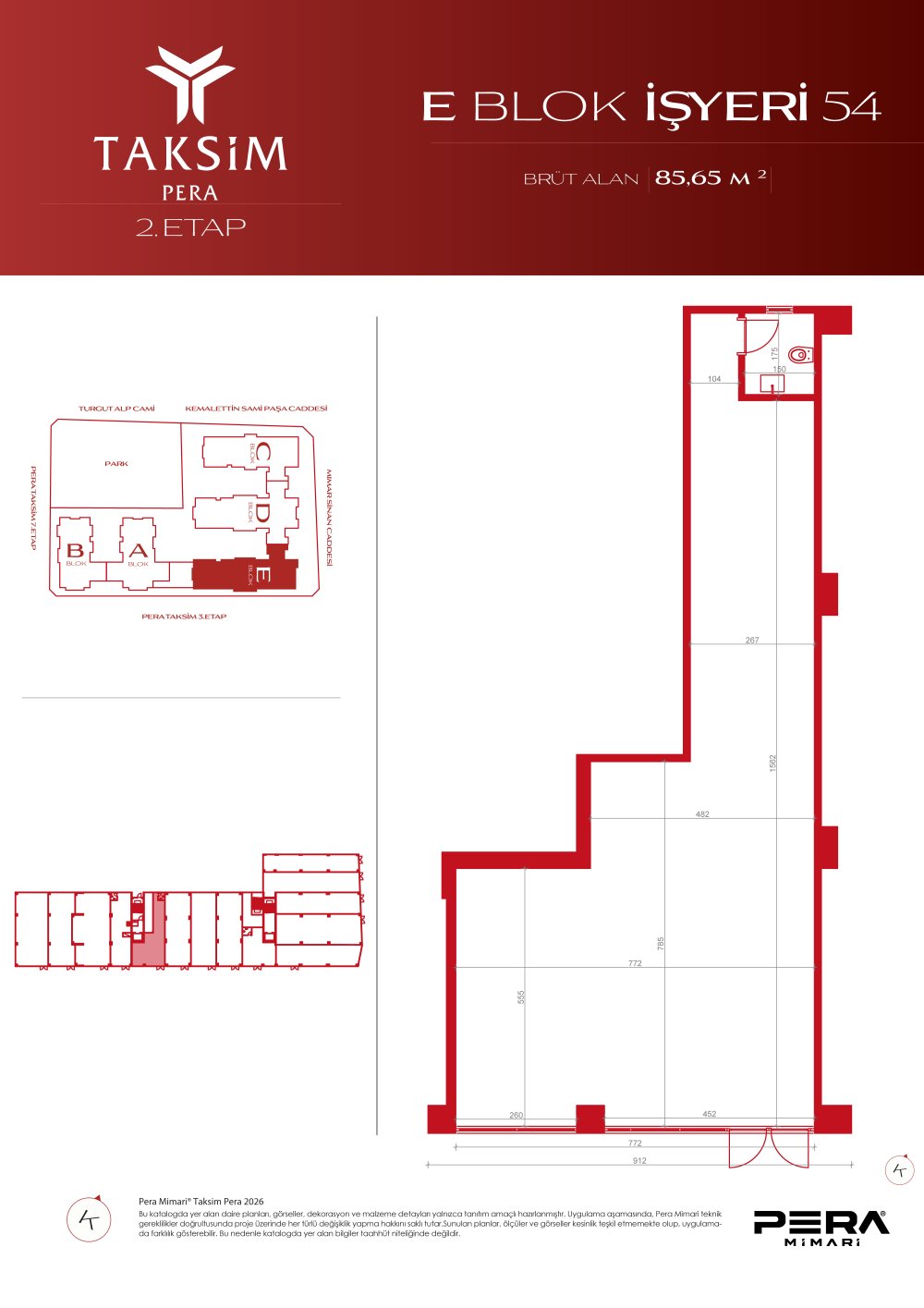 E blok 54 planı