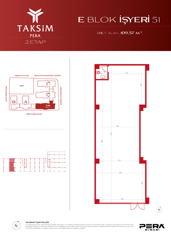 E blok 51 planı