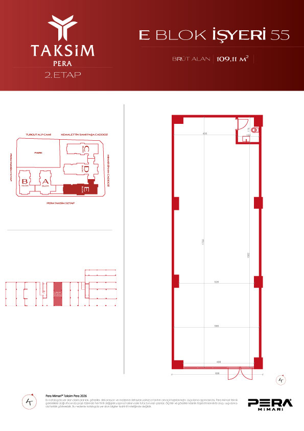 E blok 55 planı