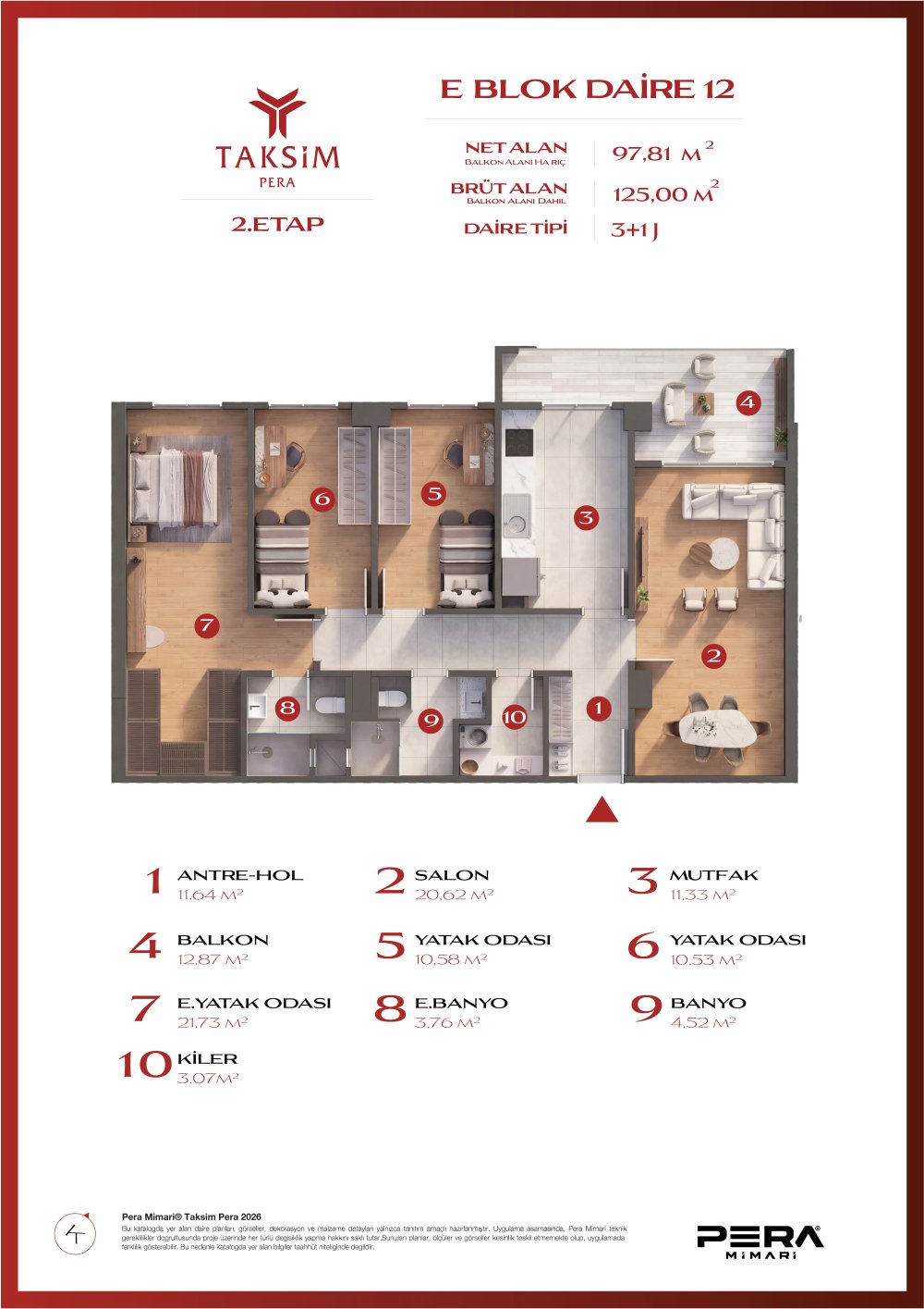 E blok 12 planı