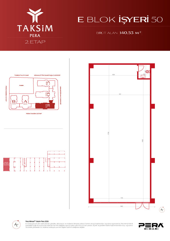 E blok 50 planı
