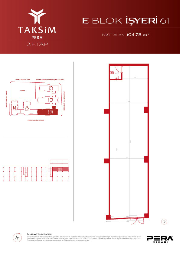 E blok 61 planı