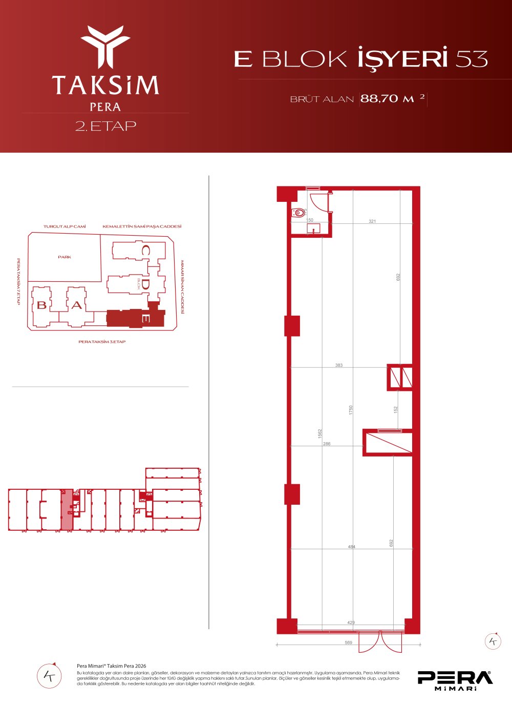E blok 53 planı