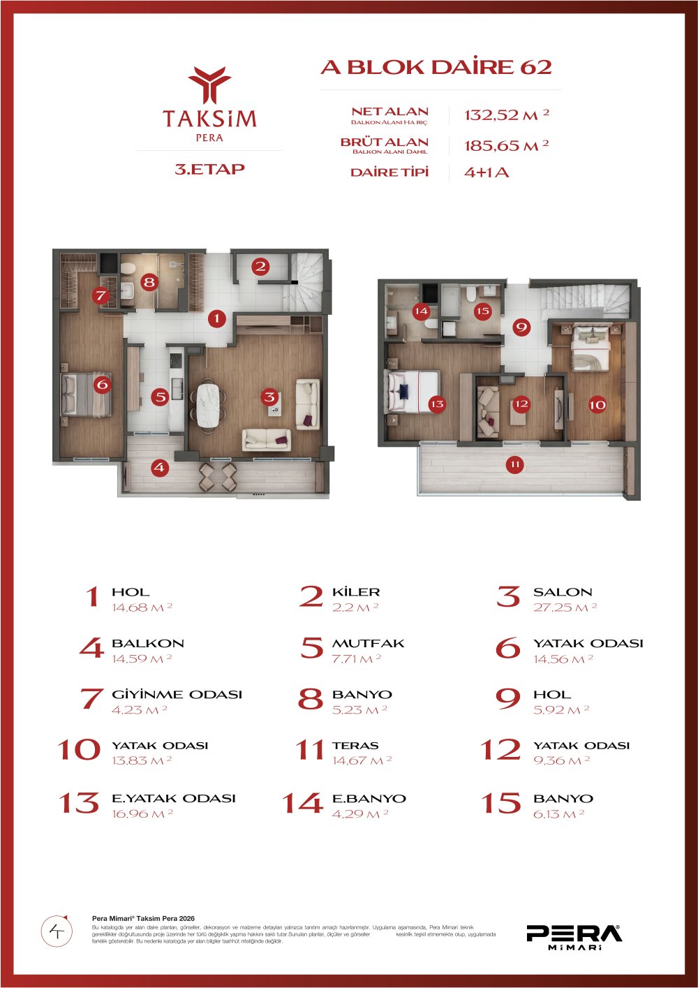 A blok 62 planı