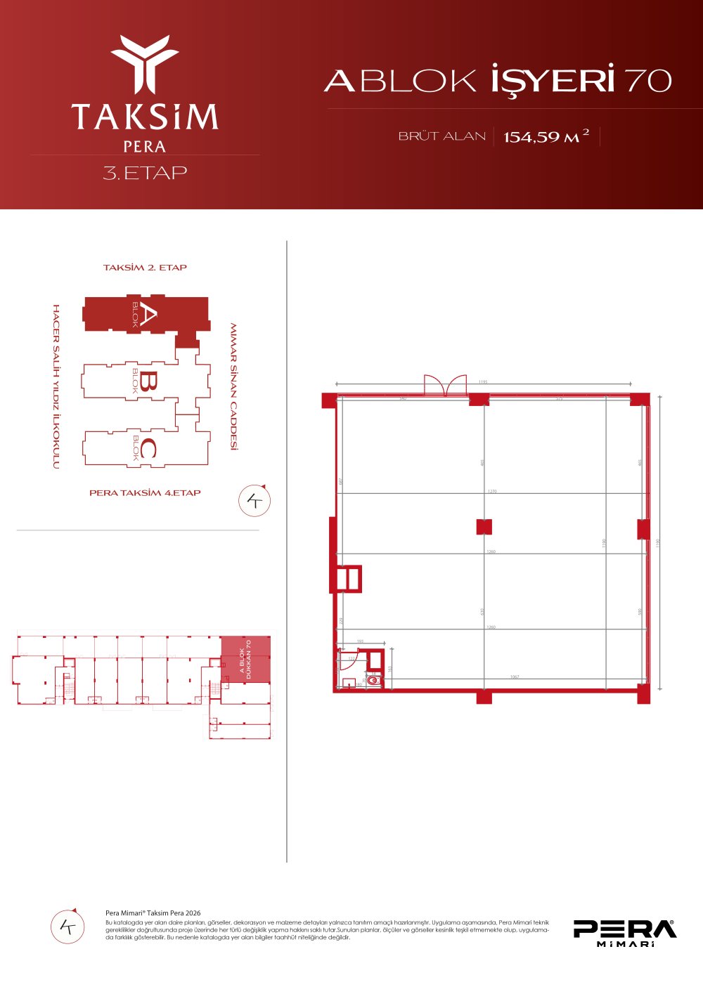 A blok 70 planı