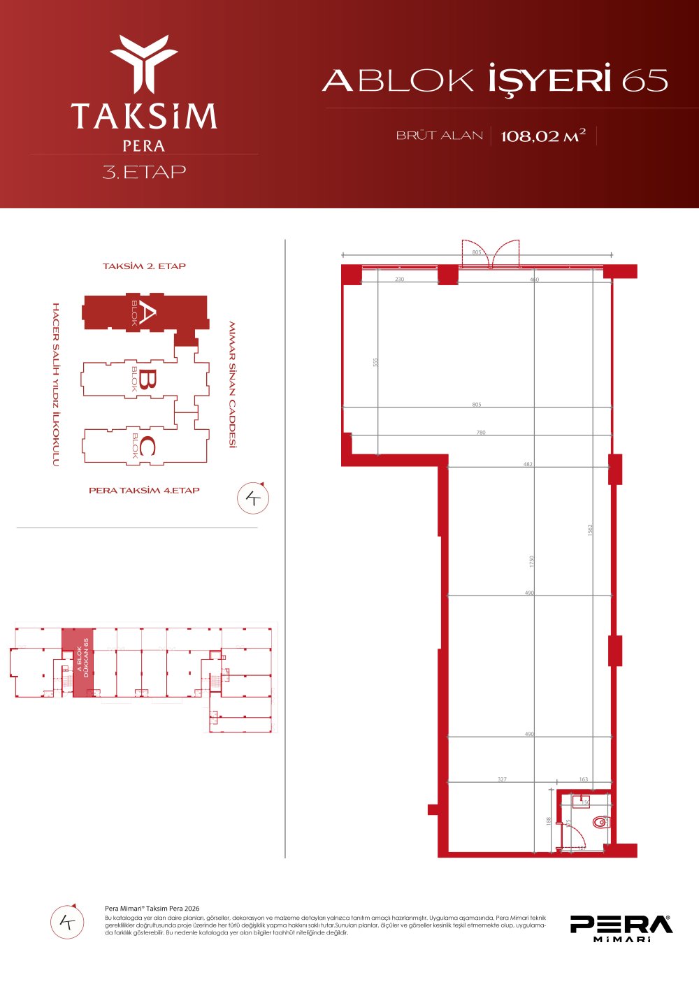 A blok 65 planı