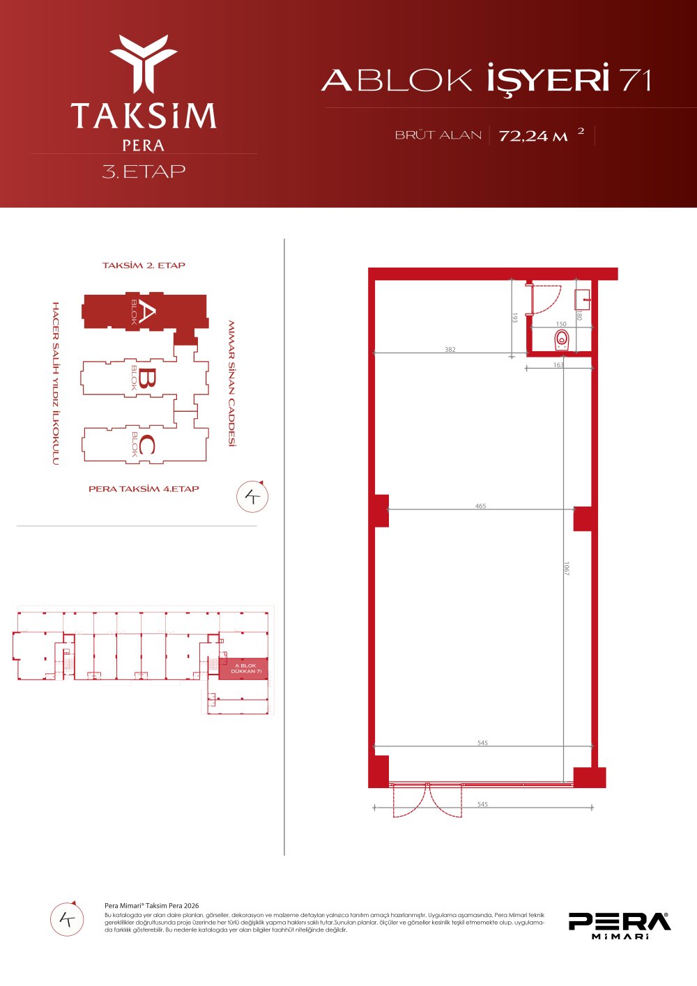 A blok 71 planı