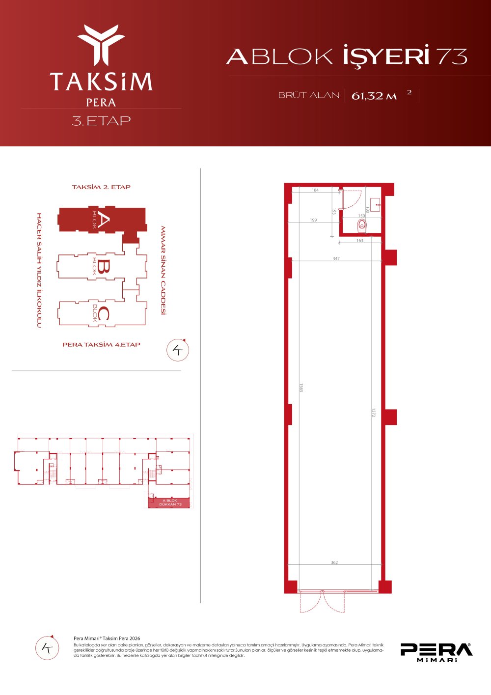 A blok 73 planı