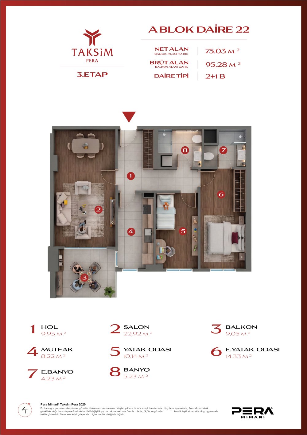 A blok 22 planı