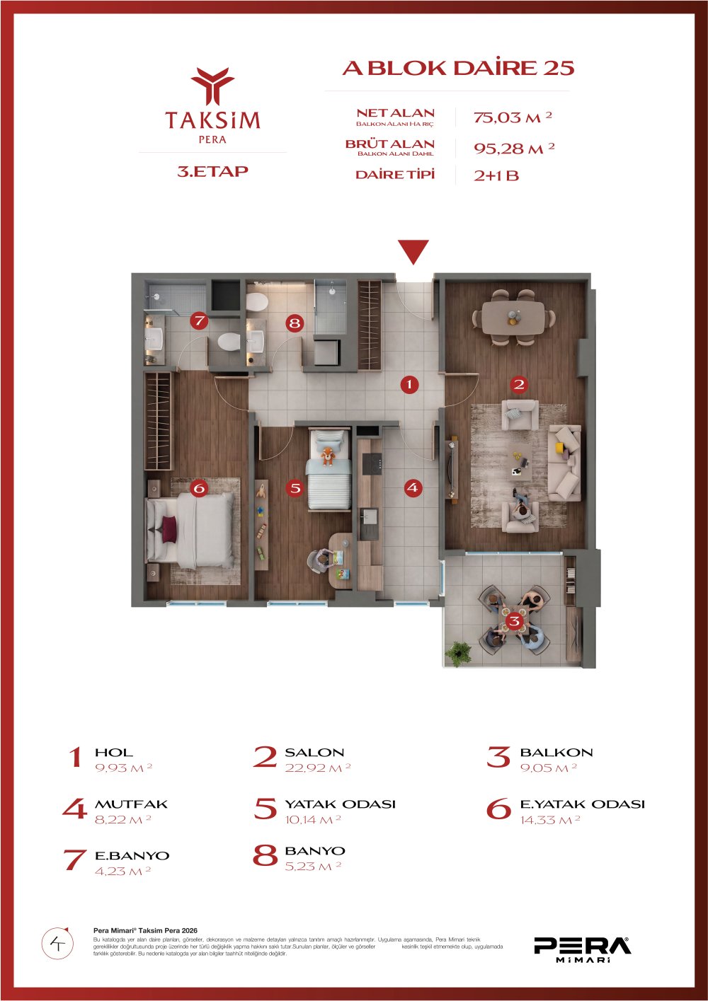 A blok 25 planı