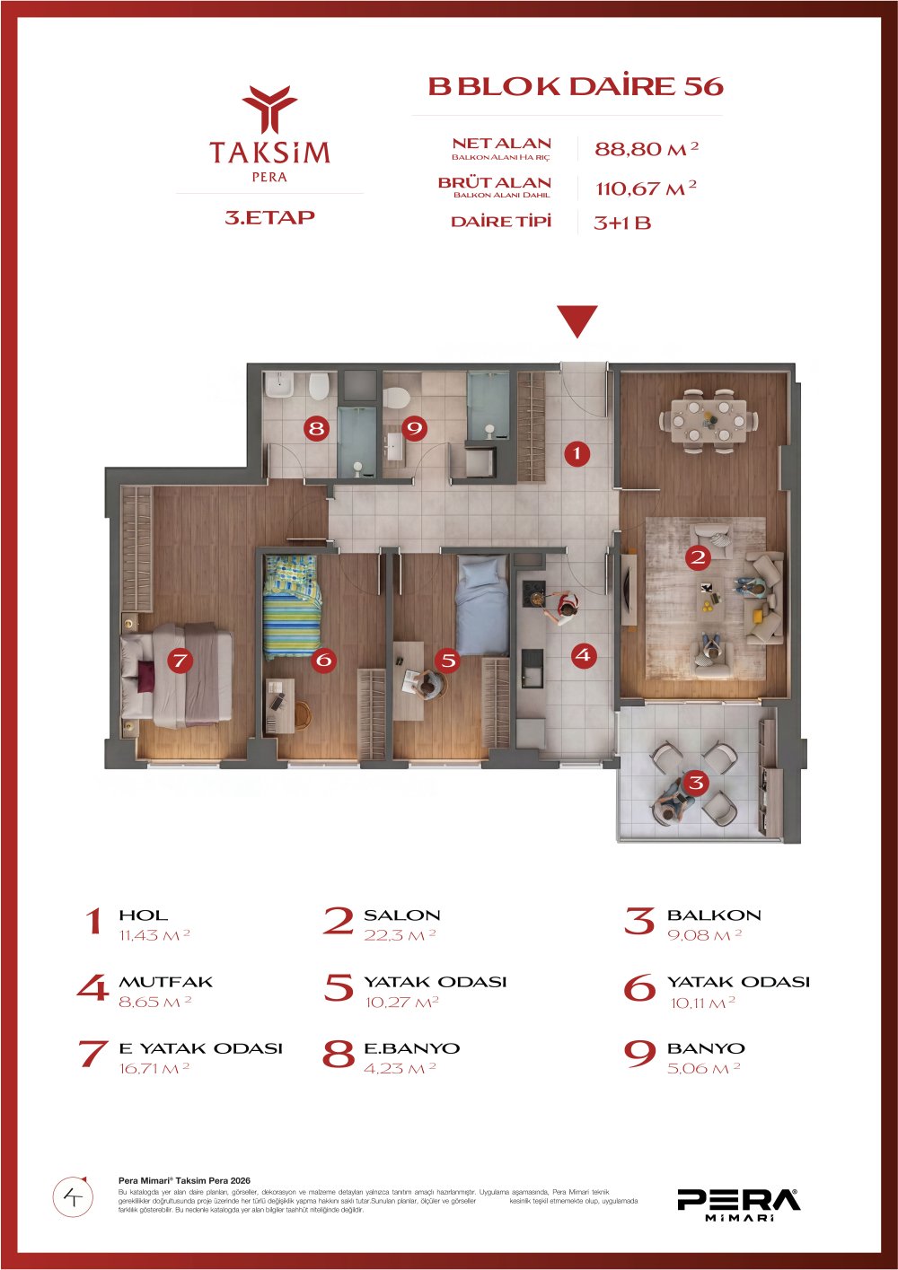 B blok 56 planı