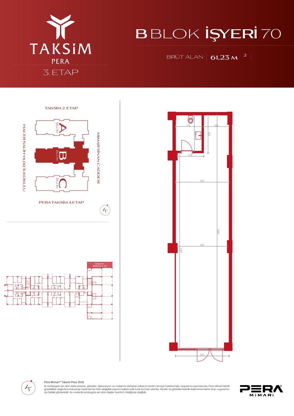 B blok 70 planı