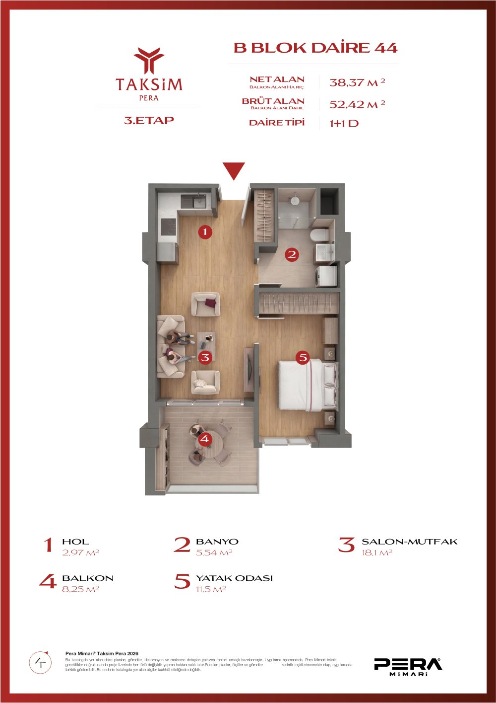 B blok 44 planı