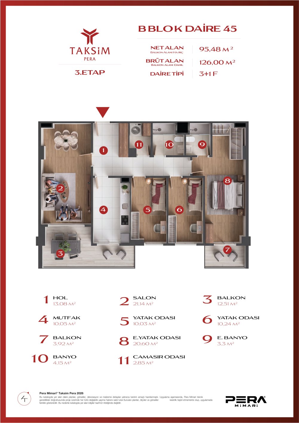 B blok 45 planı