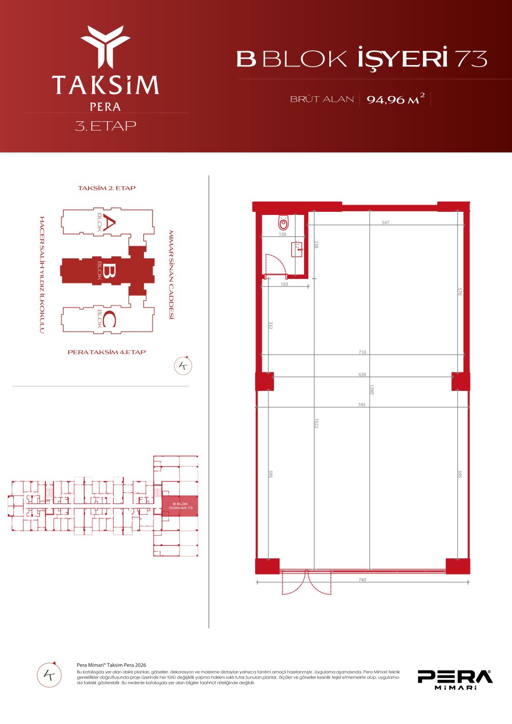 B blok 73 planı