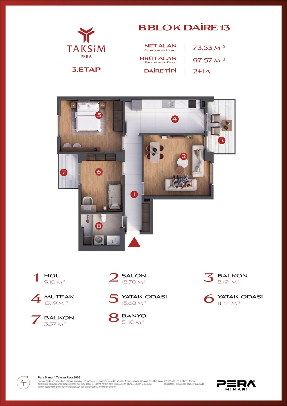 B blok 13 planı