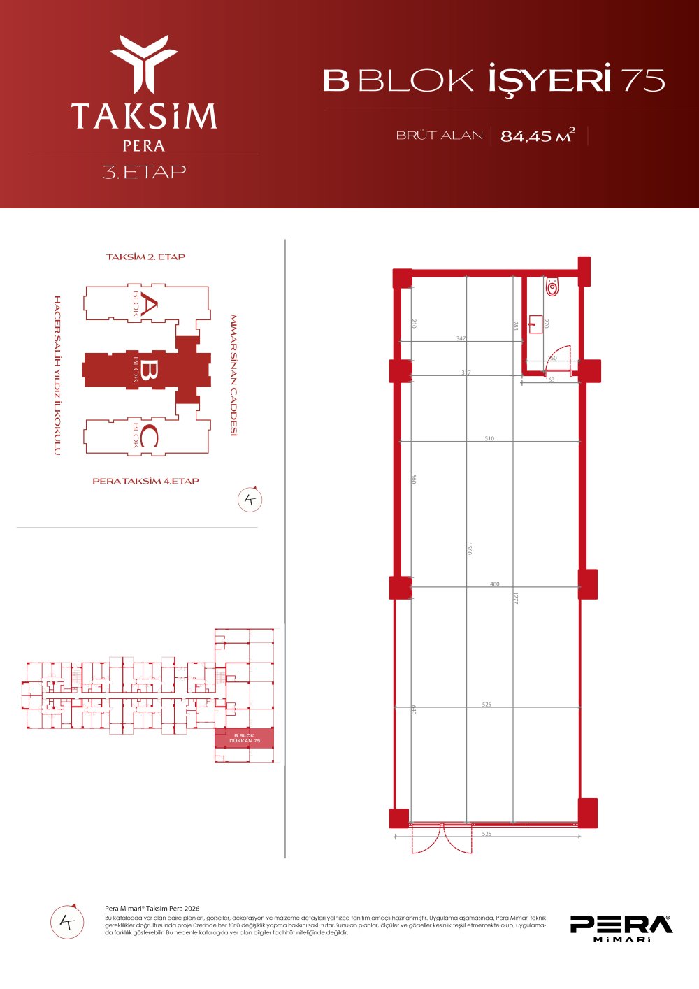 B blok 75 planı