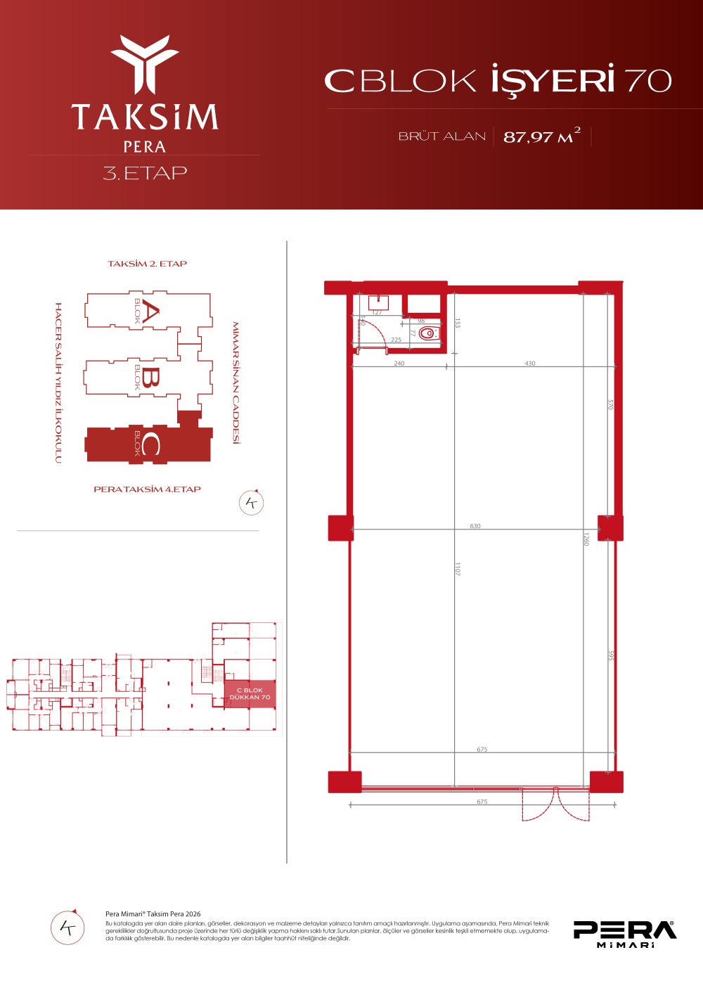 C blok 70 planı